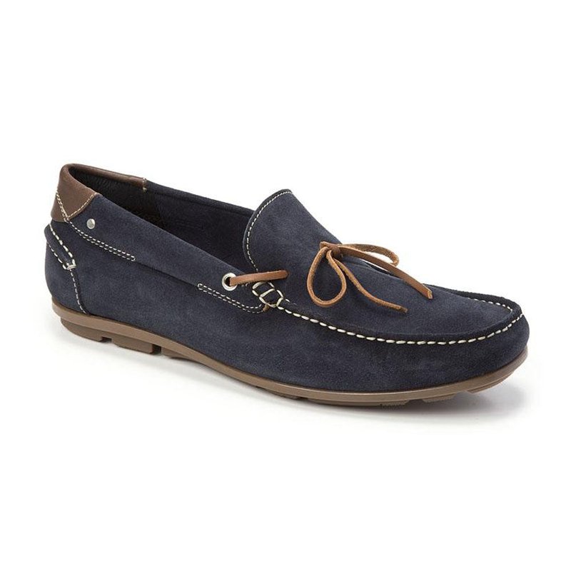 Sandro Moscoloni Andres Navy Driving Moccasin Shoes In Blue