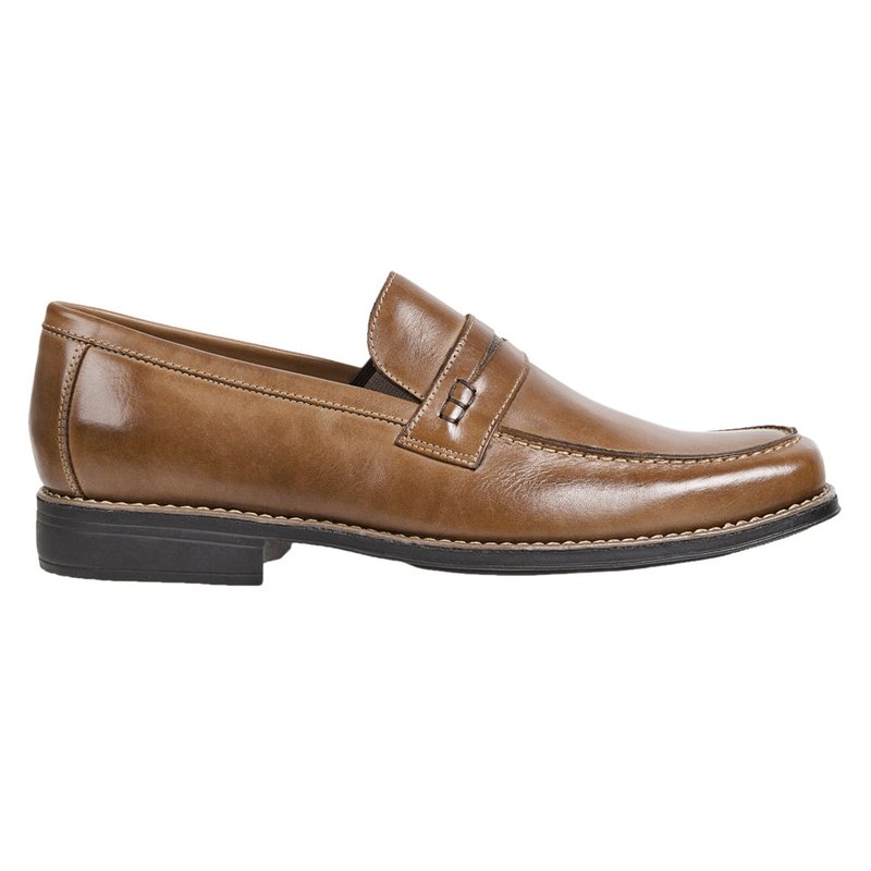 Sandro Moscoloni Basil Mocc Toe Double Gore Penny S.o. Loafer In Brown