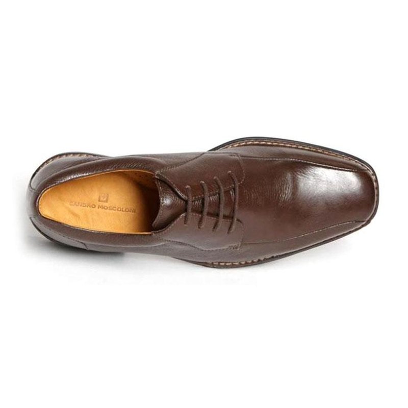 Sandro Moscoloni Belmont Bicycle Toe Troy Leather Derby Shoe In Brown