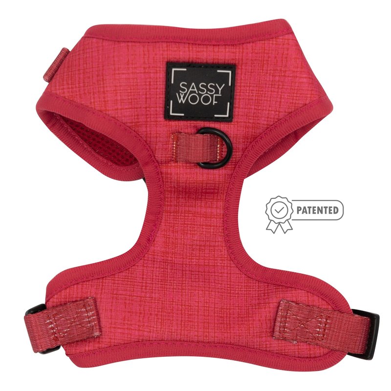 Sassy Woof Adjustable Harness In Red