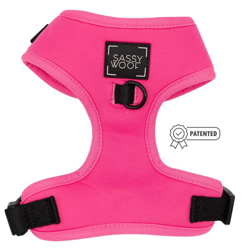 Sassy Woof Adjustable Harness In Pink