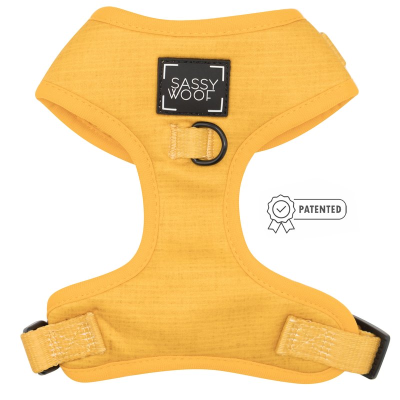 Sassy Woof Adjustable Harness In Yellow