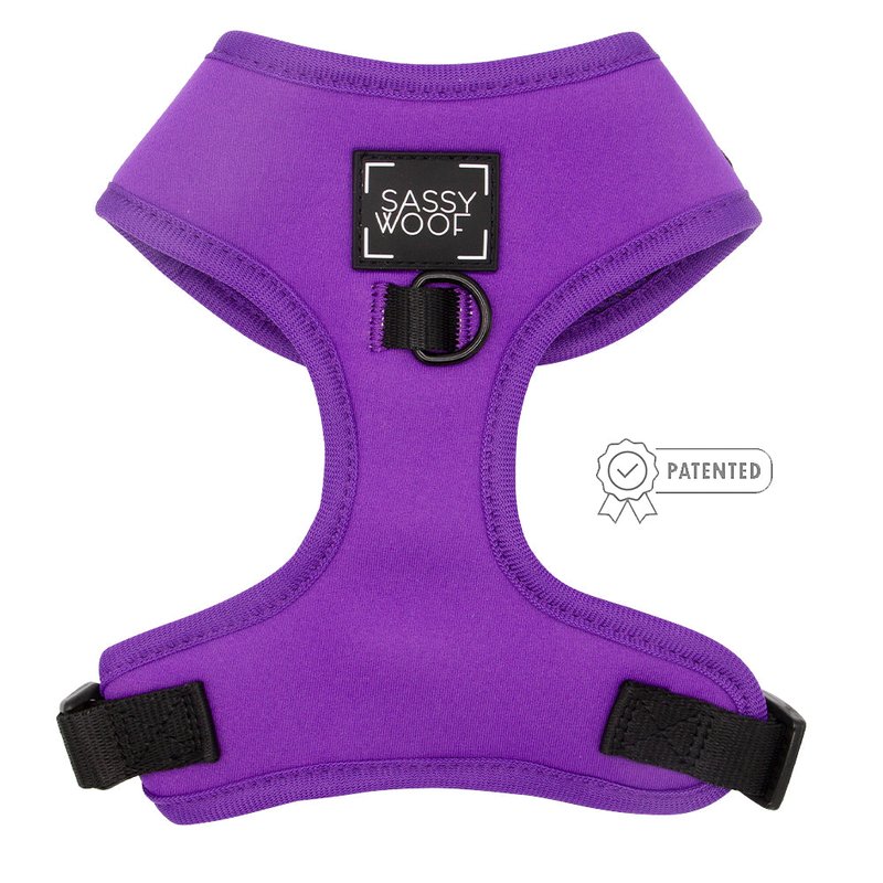 Sassy Woof Dog Adjustable Harness In Purple