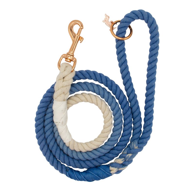 Sassy Woof Dog Rope Leash In Blue