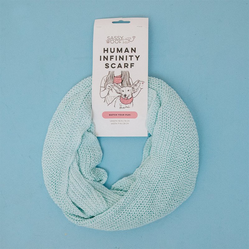 Sassy Woof Human Infinity Scarf In Blue