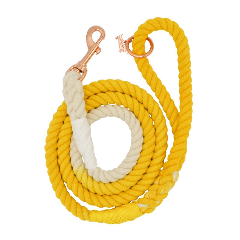 Sassy Woof Rope Leash In Yellow