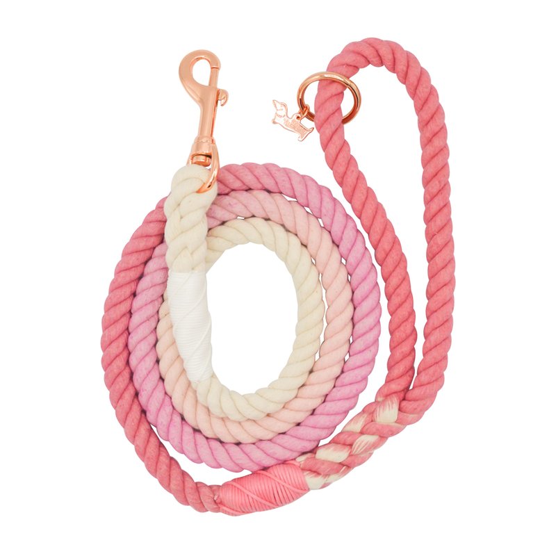 Sassy Woof Rope Leash In Pink