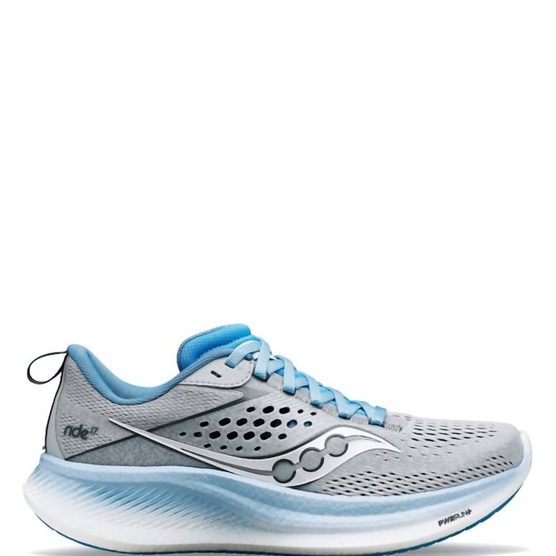 Shop Saucony Women's Ride 17 Running Shoes In Blue
