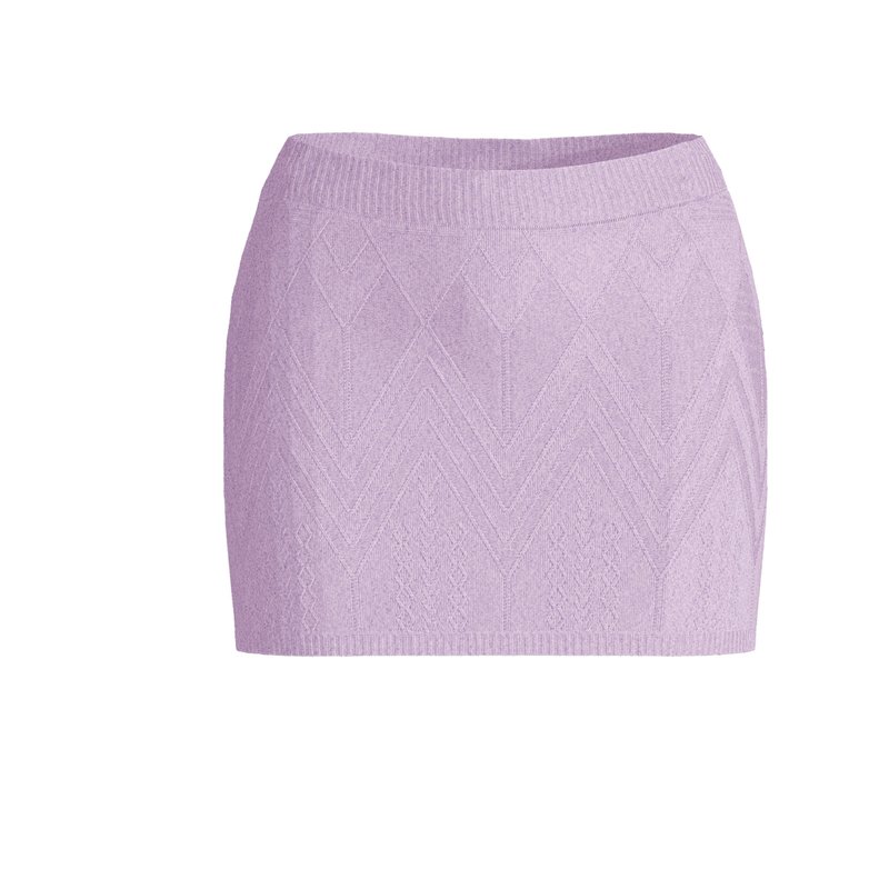 Save As Dinara Cable Knit Skirt In Purple
