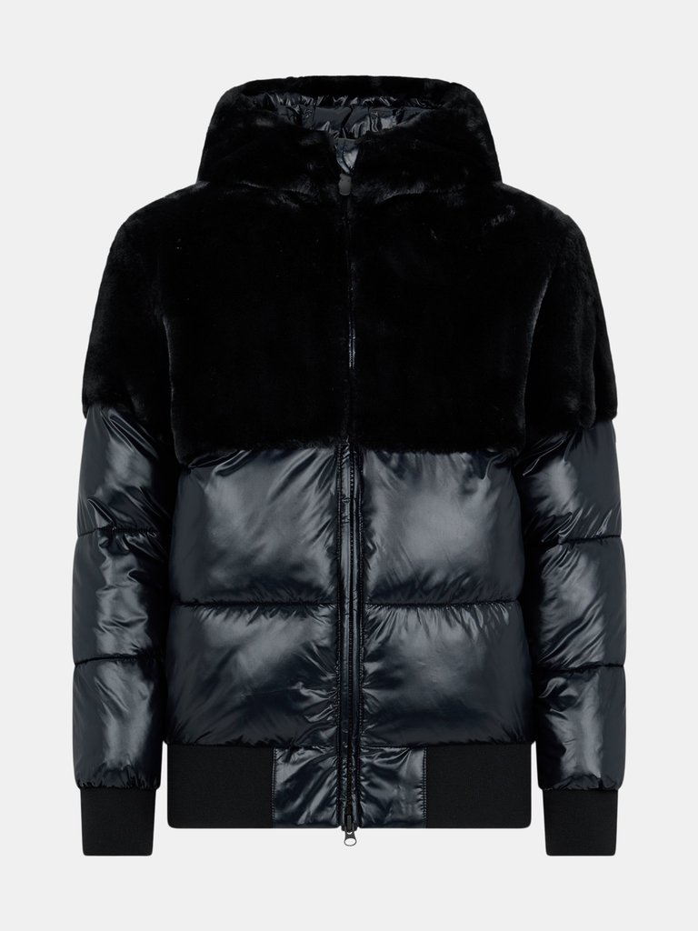 Women's Ginerva Faux Fur Hooded Jacket - Black
