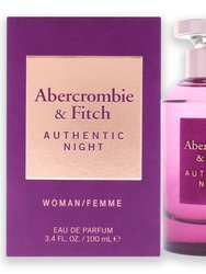Authentic Night by Abercrombie and Fitch for Women - 3.4 oz EDP Spray