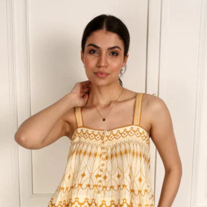 Shop Scarlett Poppies Peggy Top In Yellow