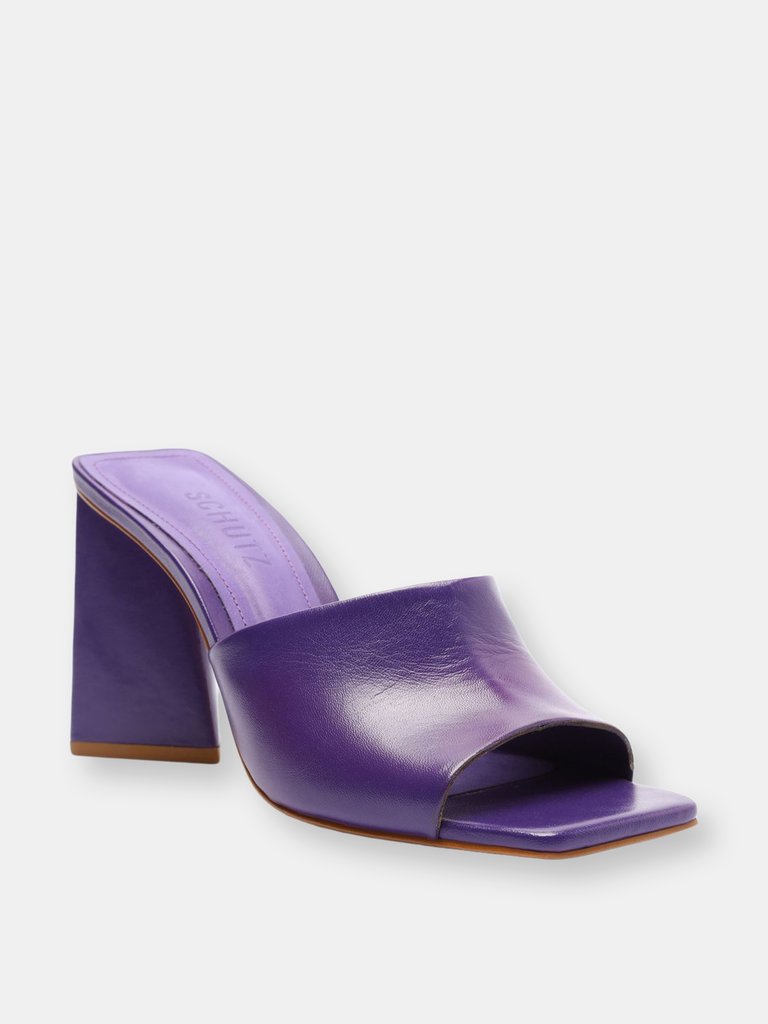 Lizah Leather Sandal - Purple Cherry