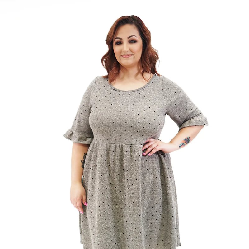 Sealed With A Kiss Heather Dress In Grey