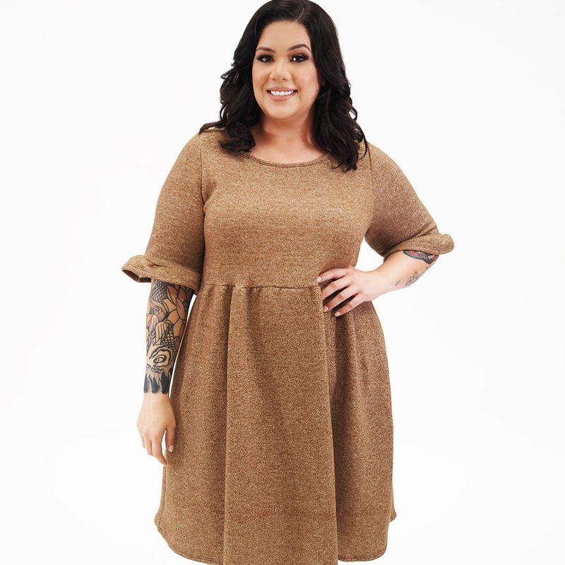 Sealed With A Kiss Heather Dress In Brown