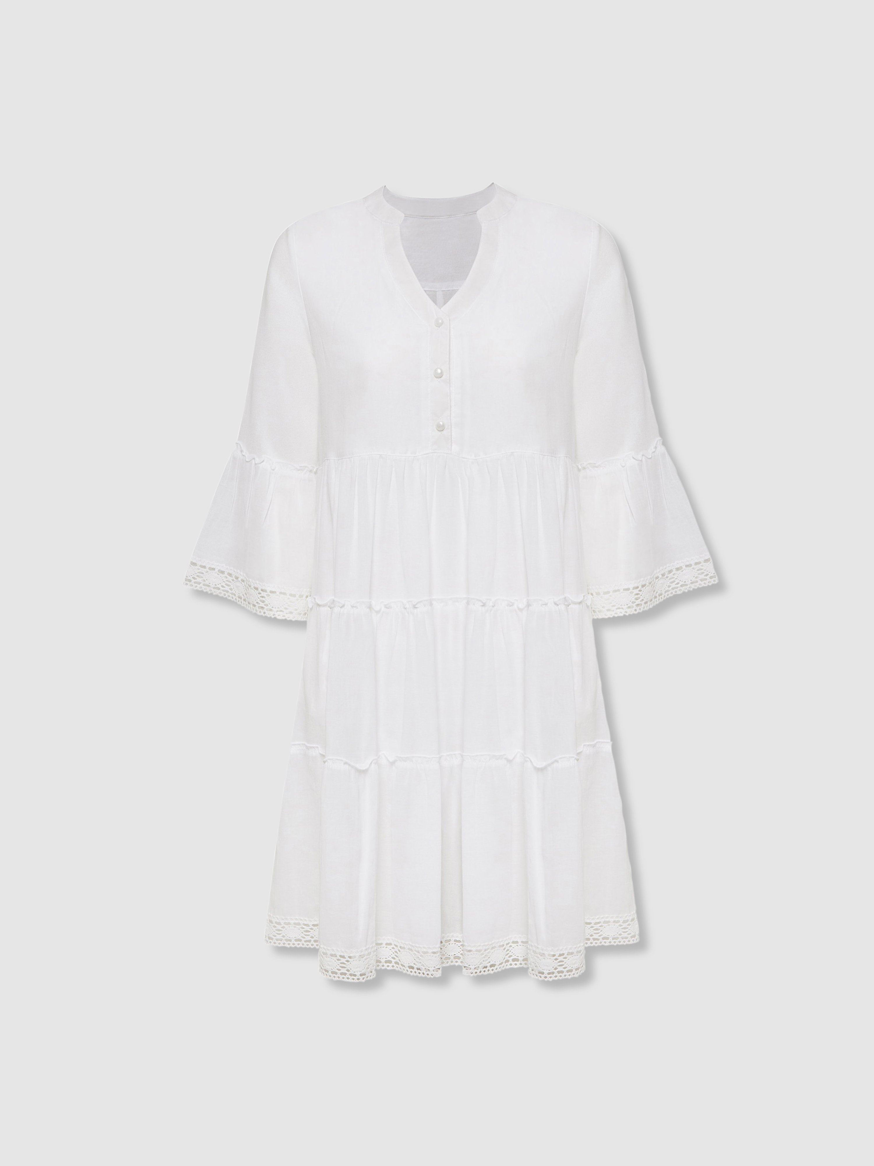 Secret Language Mika Mini Dress In White