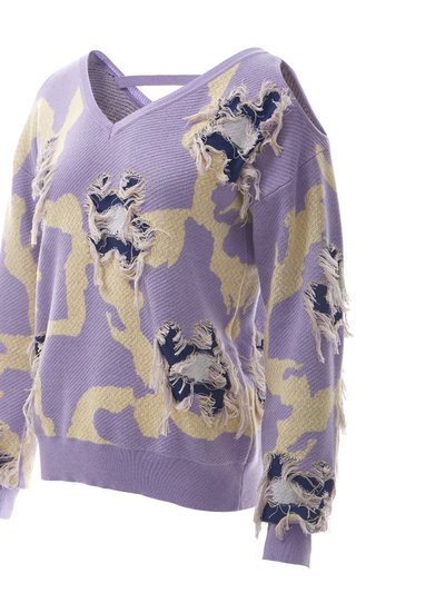 See by Elise Helsinki Distressed Floral Pullover product
