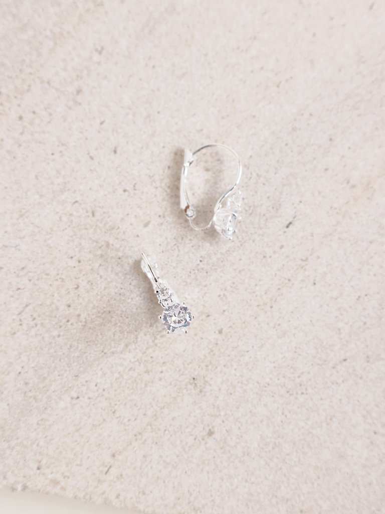Bliss Cubic Zirconia Earrings - Silver