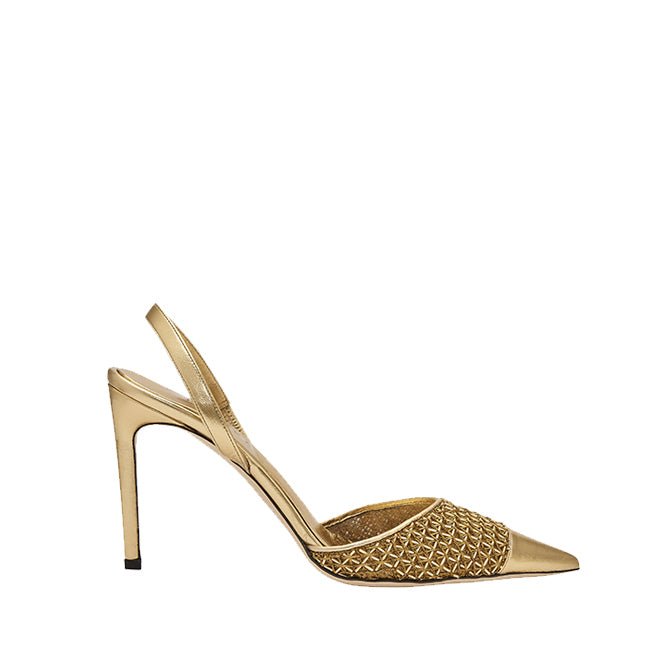 Shop Serena Uziyel Adia High-heel Slingback Pump In Gold