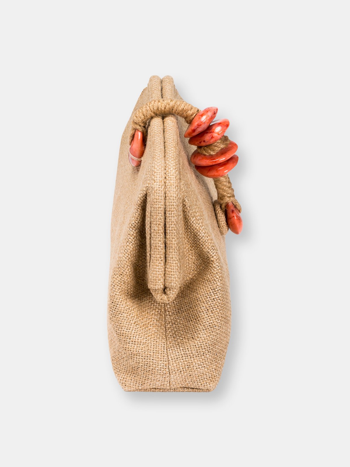 Serena Uziyel Petra Natural & Coral Linen Bag Womens Bags Shoulder bags 