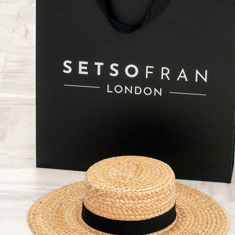 Setsofran London Classic Straw Hat In Brown