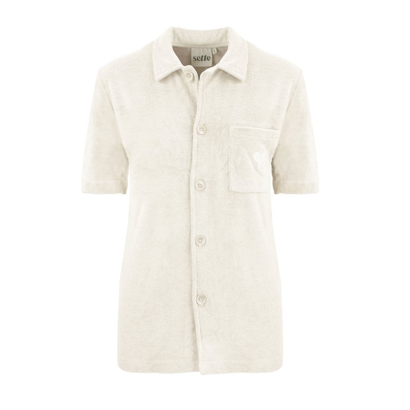Sette Towel Boy Cabana Shirt In White