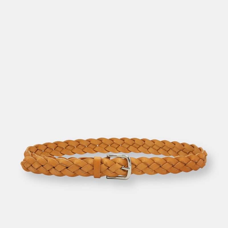 Sfalci Hand-braided, Natural Italian Veg Tan Belt In Brown