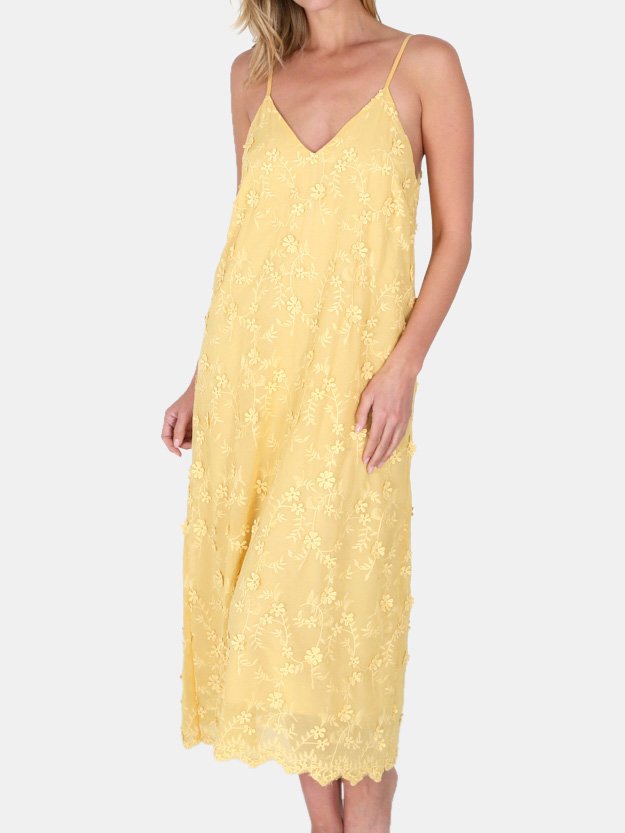 embroidered slip dress