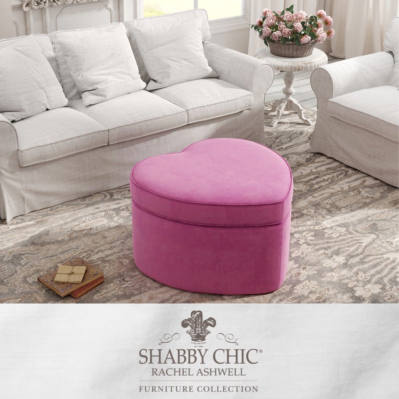 Shabby Chic Ramses Storage Ottoman In Pink