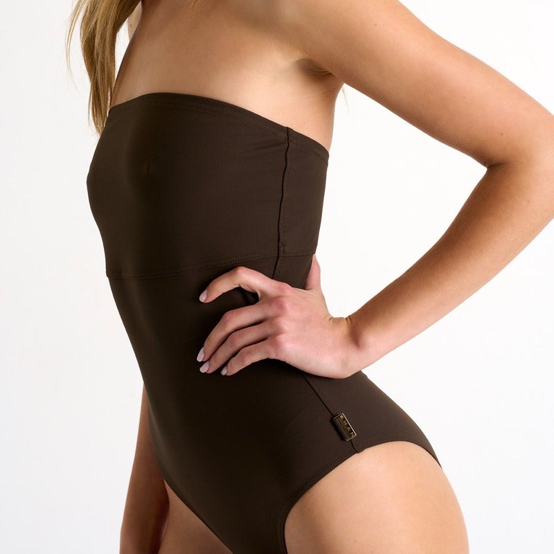 Shan Bandeau One-piece In Brown