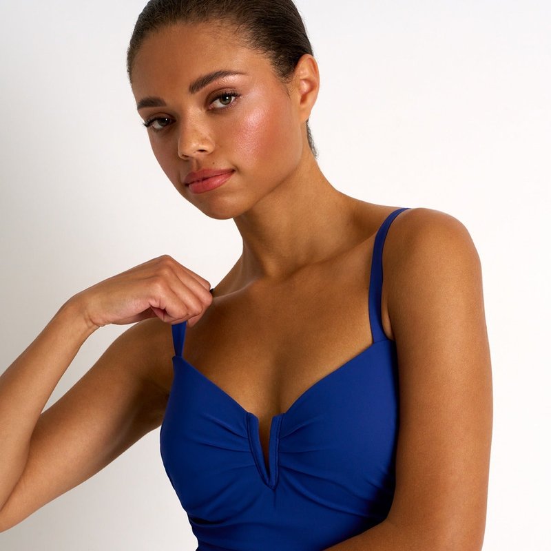 Shan Elegant And Sophisticated One-piece In Blue