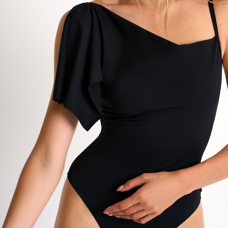 Shan Elegant One-piece Swimsuit In Black