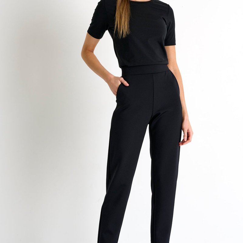 Shan Straight Fit Pants In Black