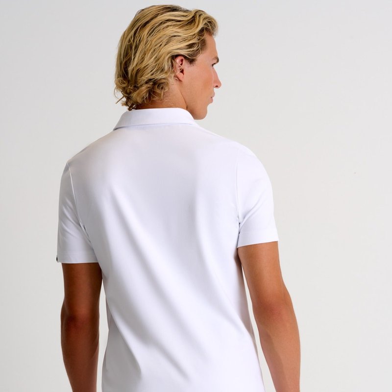 Shan Textured Jersey Polo In White