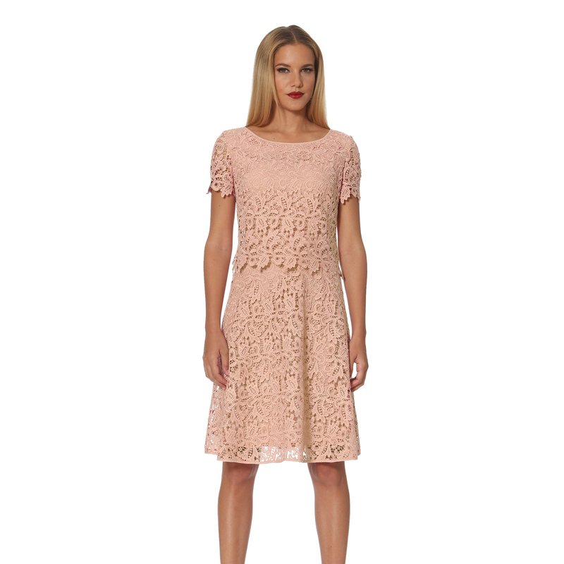 Shani Popover Lace Dress In Champagne