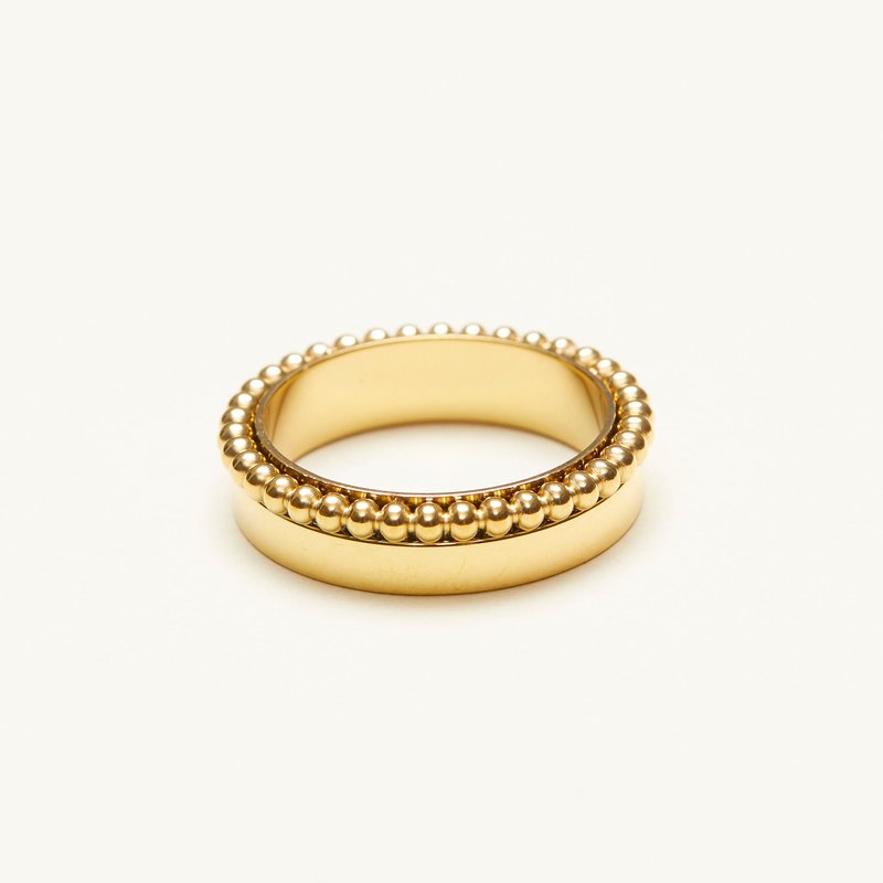 Shapes Studio Bobble Band Ring In Gold