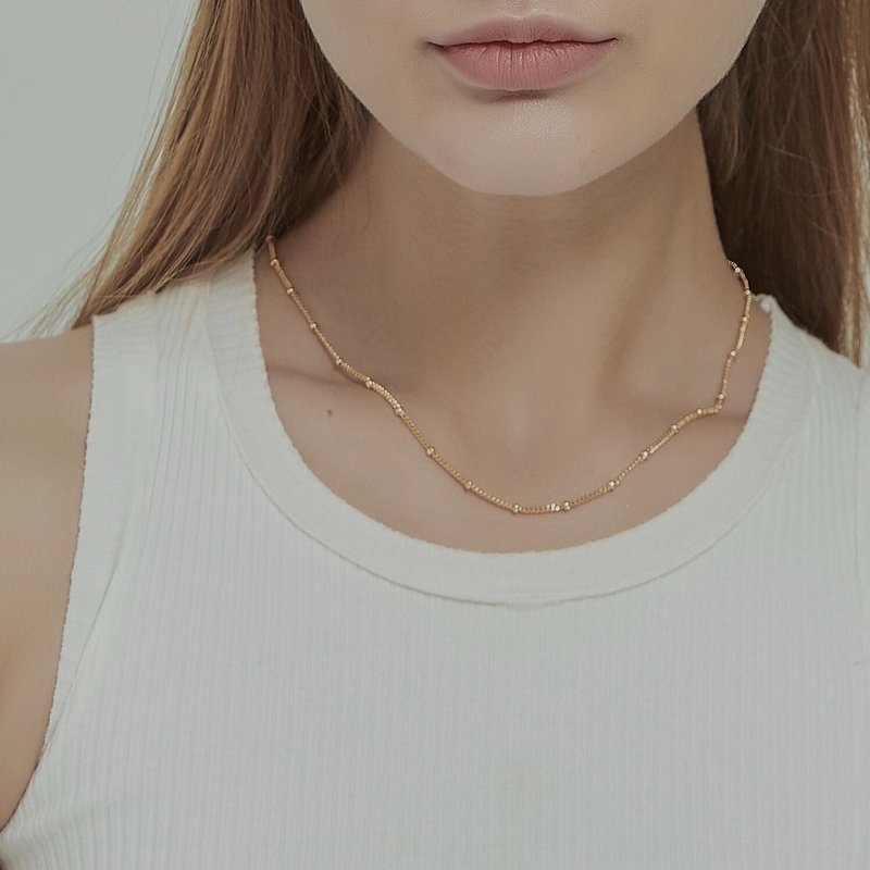Shop Shapes Studio Bobble Chain Necklace In Gold