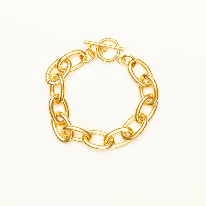 Shapes Studio Bold Chunky Chain Bracelet In Gold