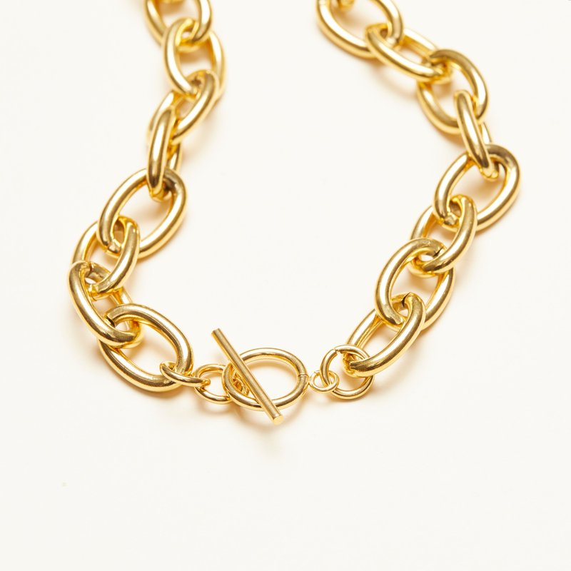 Shop Shapes Studio Bold Chunky Chain Necklace In Gold