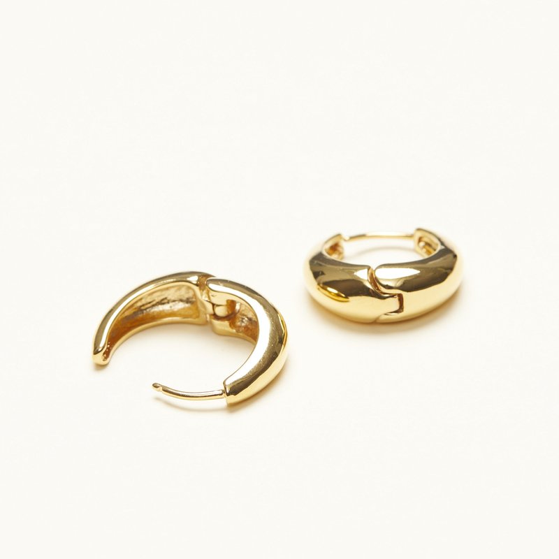 Shop Shapes Studio Bold Hoop Earrings In Gold