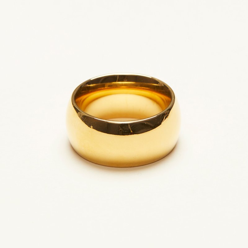 Shapes Studio Bold Wide Band Ring In Gold