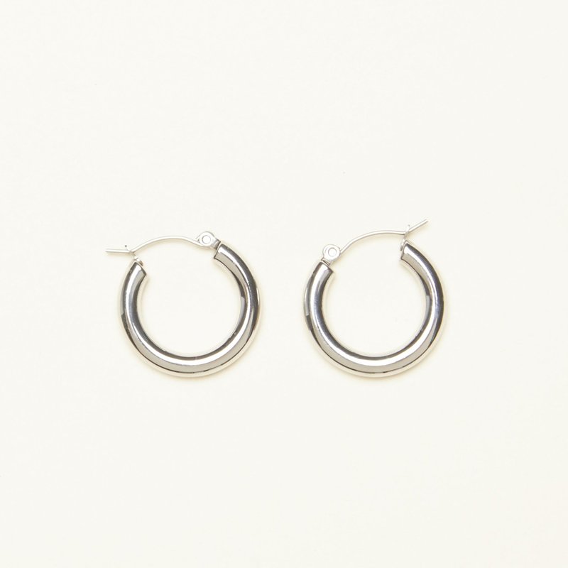Shapes Studio Classic Hoop Earrings In Grey