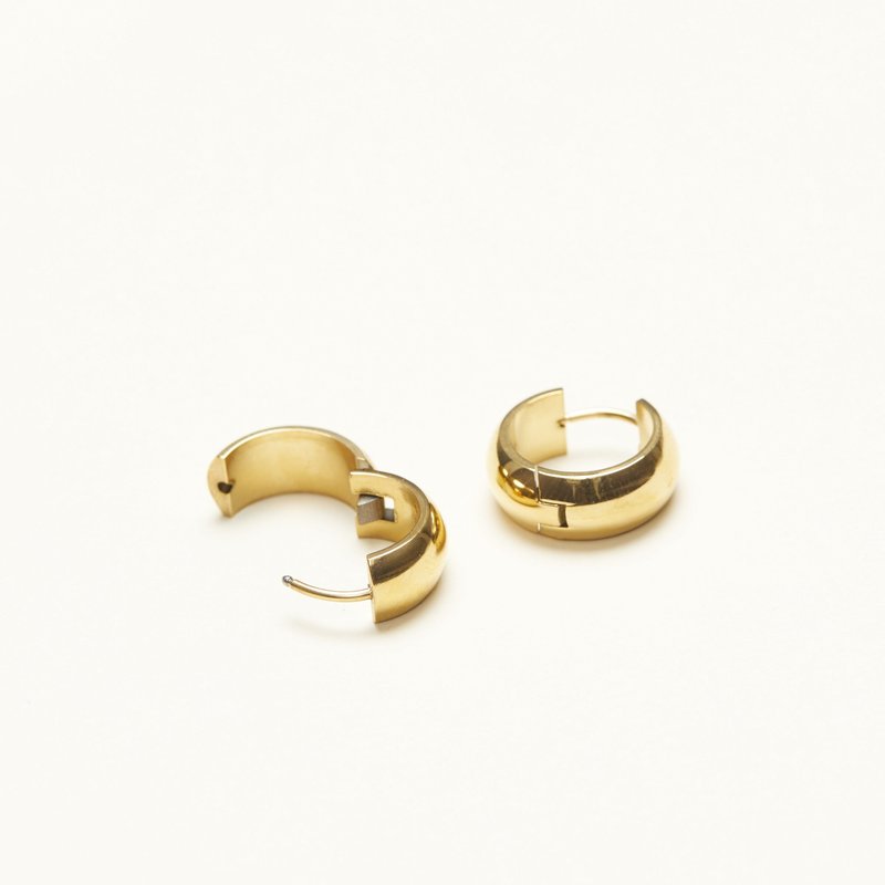 Shop Shapes Studio Daily Hoop Earrings In Gold