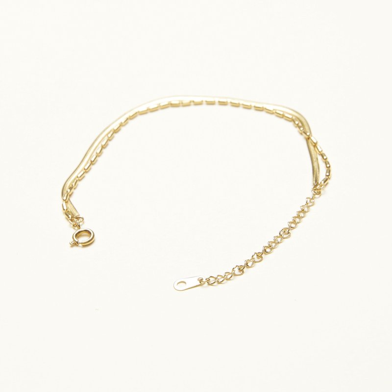 Shapes Studio Double Chain Bracelet In Gold