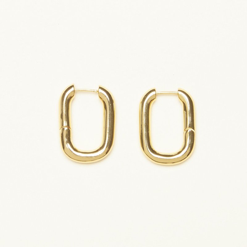 Shapes Studio French Hoop Earrings In Gold