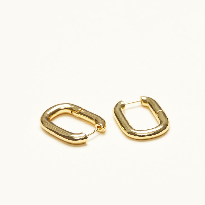 Shop Shapes Studio French Hoop Earrings In Gold