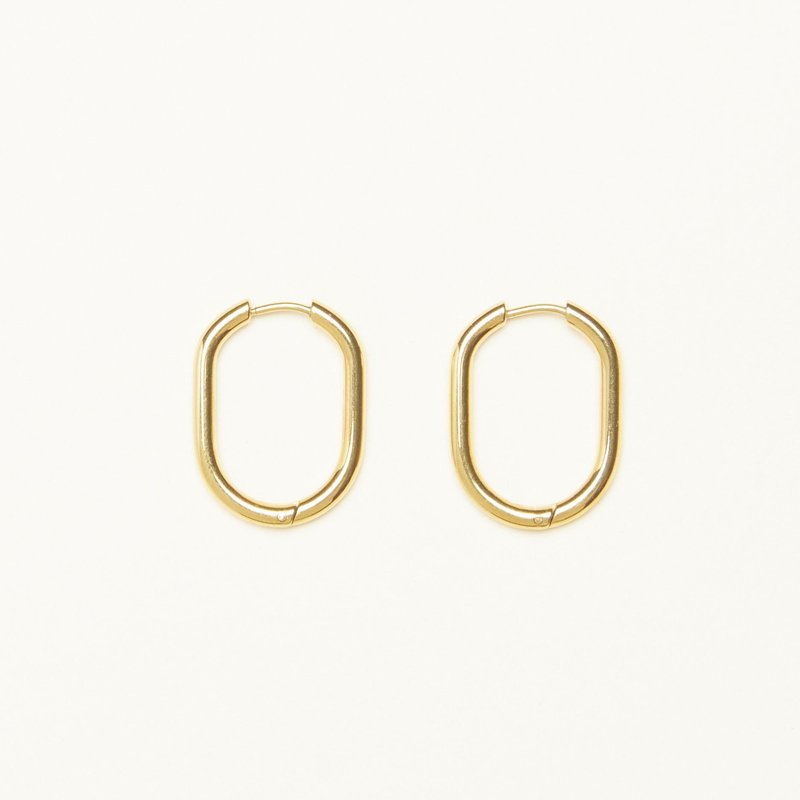 Shapes Studio French Thin Hoop Earrings In Gold