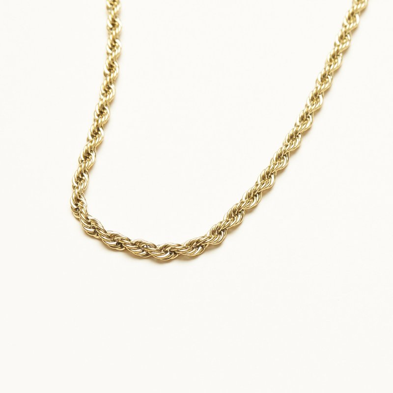 Shop Shapes Studio French Twist Rope Chain Necklace In Gold