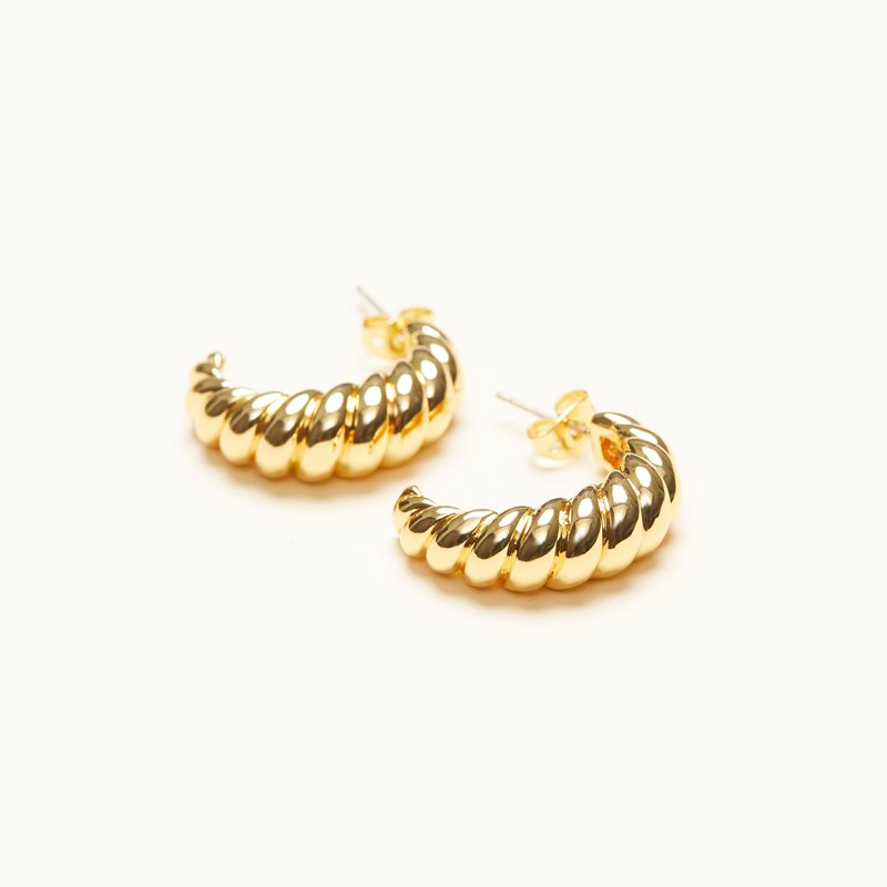 Shapes Studio Gold Croissant Hoop Earrings