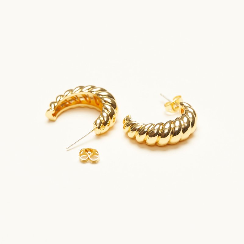 Shop Shapes Studio Gold Croissant Hoop Earrings